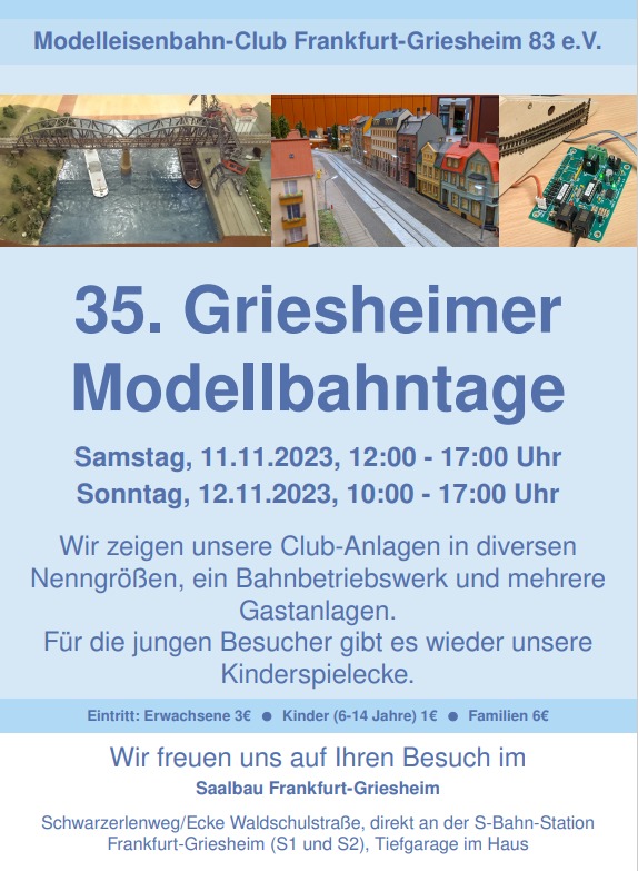 35. Griesheimer Modellbahntage