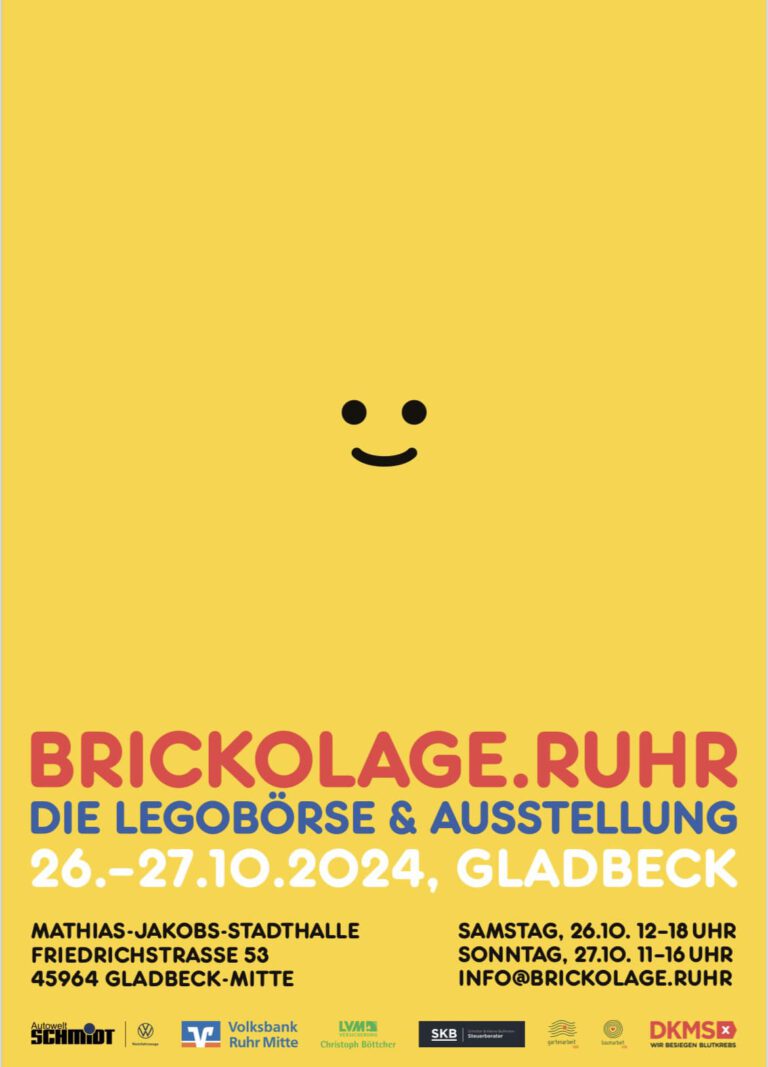 LEGOBÖRSE & AUSSTELLUNG „Brickolage.Ruhr“ – 26. & 27. Oktober 2024 in Gladbeck!