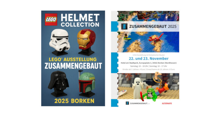 LEGO® Helmet Collection – Alle 23 Helme auf der Zusammengebaut 2025